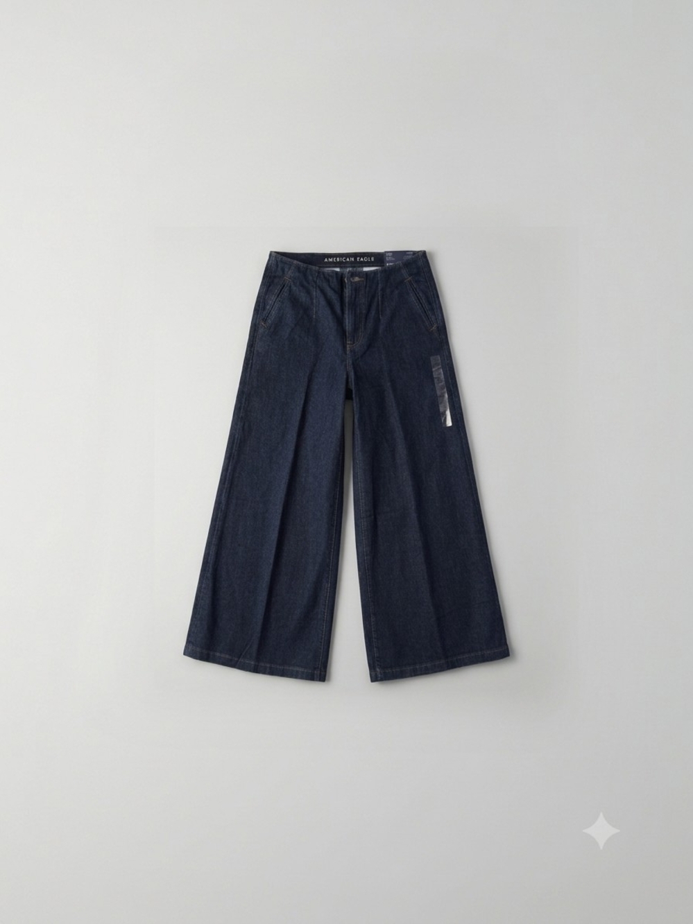 American Eagle Stretch Ultra Wide Leg Jeans in Blue Waist 8R 29W NWT